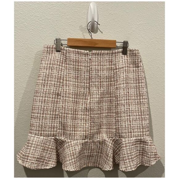 JEALOUS TOMATO Tweed Buttons Front Mini A-Line Skirt - Picture 3 of 3